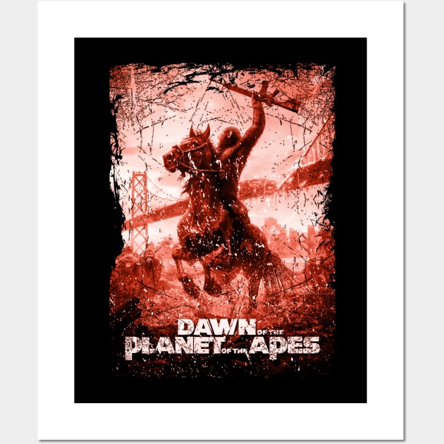 Dawn Of Apes  Caesar's Rise Unleashed Wall Art by WildenRoseDesign1